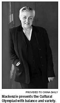 Ruth Mackenzie was in awe upon seeing pottery-made dancing women who once accompanied Chinese imperial tombs now exhibiting at Cambridge's Fitzwilliam Museum. Culture adds muscle to the Olympic experience