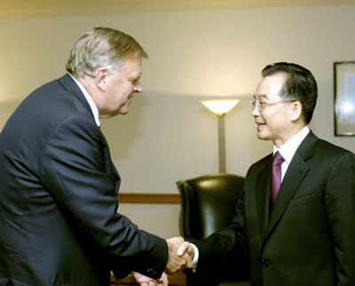 China's military is transparent and not a threat, Chinese Premier Wen Jiabao said on Monday after the United States and Japan criticized the Asia giant for not being open enough about a build-up of its defense forces.