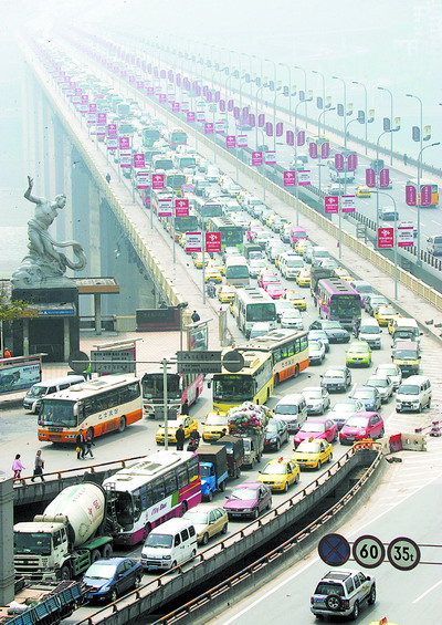 Traffic jam in Chongqing