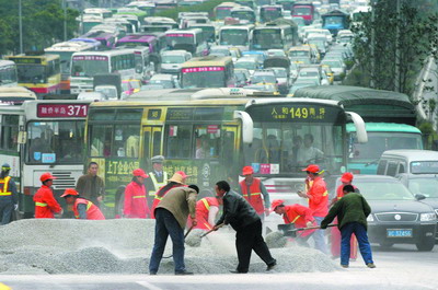 Traffic jam in Chongqing