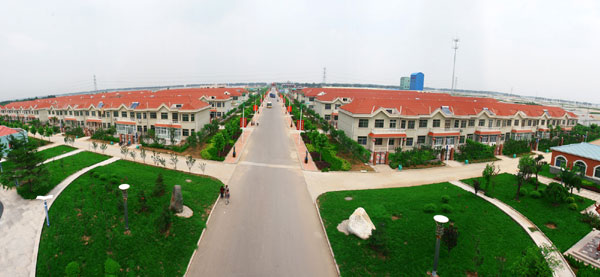 Residential buildings after integrated planning in Sanyuanzhu village in Shandong province. China's rural achievements in the past decade