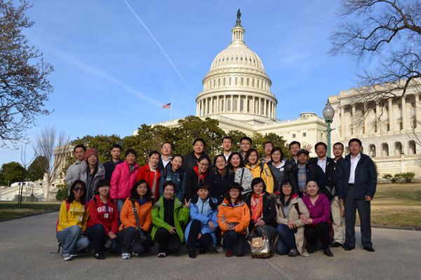 Government officials from Qingdao, Shandong province, studying at the University of Maryland on a visit to Capitol Hill. Photos Provided to China Daily 'Glocalizing' top civil servants