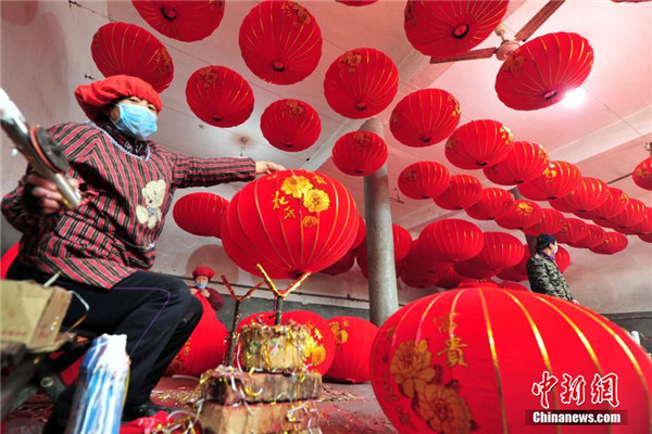 Village that lights up Chinese New Year