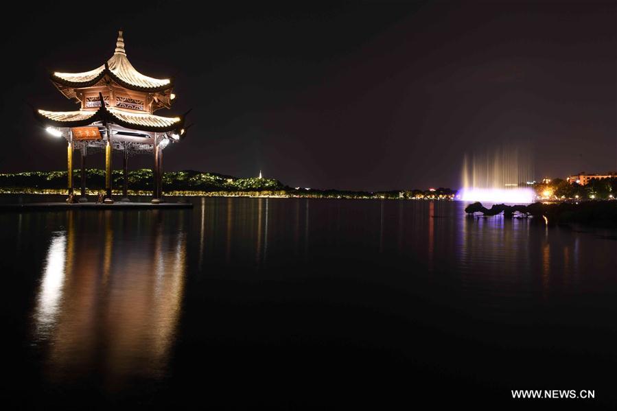 Chine/G20 : vue nocturne de Hangzhou