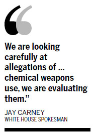 US evaluating Syria chemical weapons charges