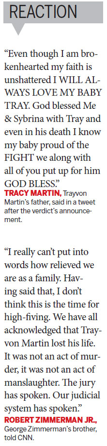 Zimmerman acquitted in slaying