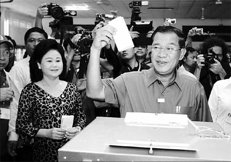 Hun Sen's party claims victory
