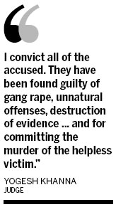 4 guilty of fatal gang rape in New Delhi