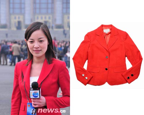 兩會(huì)風(fēng)景線 學(xué)美女記者穿好OL知性正裝