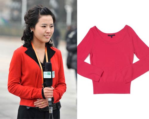 兩會(huì)風(fēng)景線 學(xué)美女記者穿好OL知性正裝