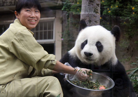 亞運(yùn)會吉祥物“盼盼”原型巴斯福州過“百歲”生日