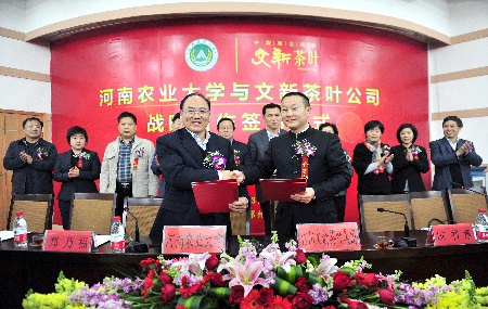 河南農(nóng)業(yè)大學(xué)與信陽文新茶葉公司“聯(lián)姻”