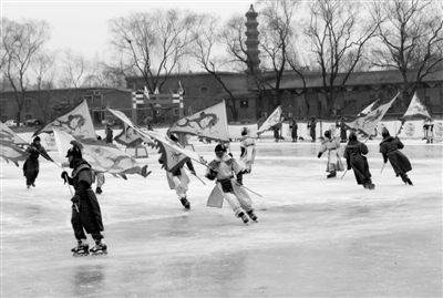 圓明園皇家冰嬉再現(xiàn)《甄嬛傳》冰舞