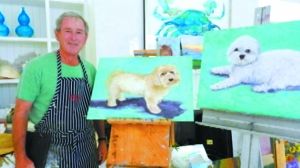 美國(guó)前總統(tǒng)小布什變身畫家 擅畫小狗