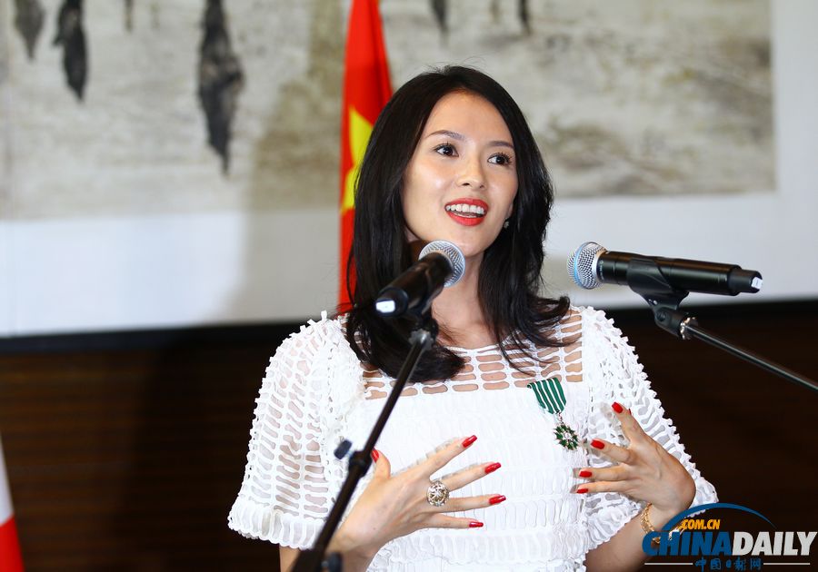 章子怡、劉燁獲頒法國藝術(shù)與文學(xué)騎士勛章