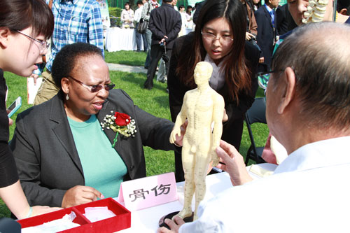 駐華外交使節(jié)在朝陽體驗中醫(yī)藥文化