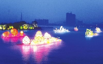第三屆吉林市河燈文化節(jié) 河燈點亮江城夜