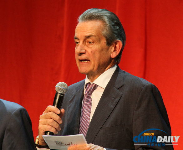 歐米茄細(xì)數(shù)分秒 邁向激情時(shí)刻 <BR>2014南京青年奧運(yùn)會(huì)倒計(jì)時(shí)一周年慶典在寧舉辦