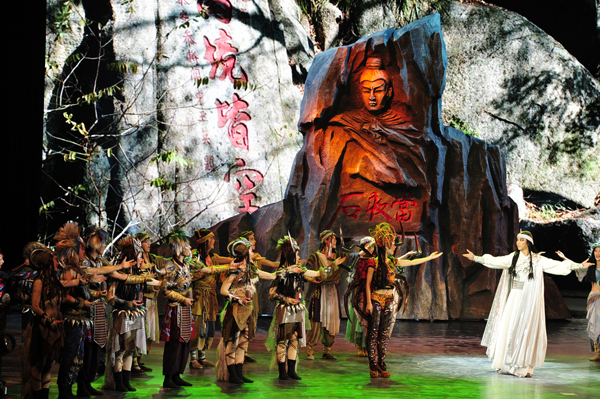 《泰山情緣之石敢當(dāng)》音樂劇在山東泰安首演