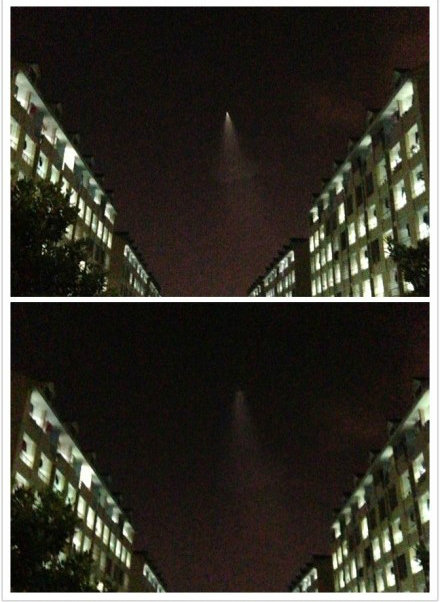 我國(guó)多地出現(xiàn)UFO 網(wǎng)友分析疑是反導(dǎo)試驗(yàn)(圖)