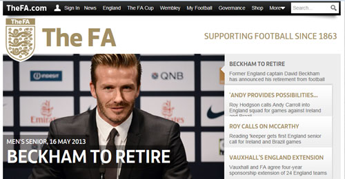 貝克漢姆宣布本賽季末退役:是時候結(jié)束足球生涯