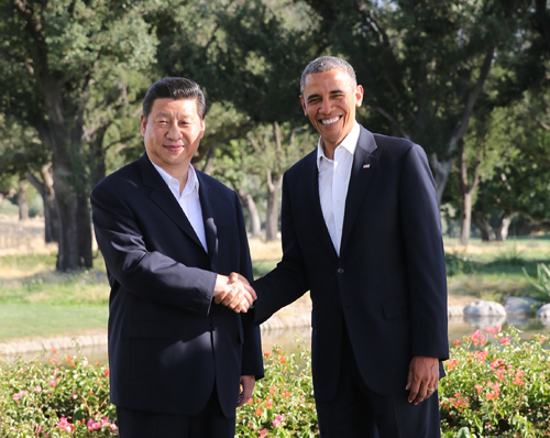 記習(xí)近平同美國總統(tǒng)奧巴馬安納伯格莊園會(huì)晤