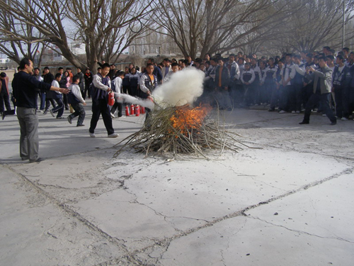 二十一團扎實開展消防安全宣傳活動