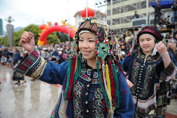 云南富寧縣舉行傳統(tǒng)“曼瑞瓏端”活動(dòng)
