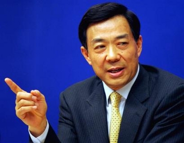 China's Commerce Minister Bo Xilai speaks to the media during a press conference in Beijing Monday, May 30, 2005.