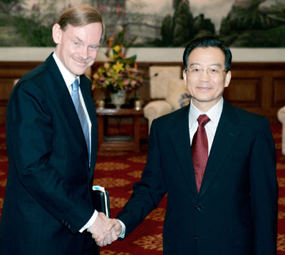 Premier Wen meets US Deputy Secretary of State