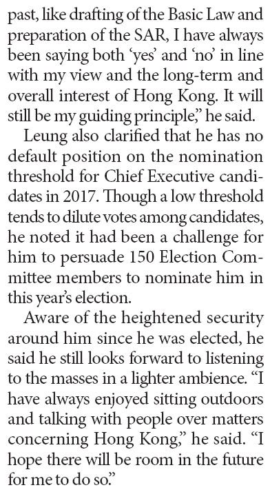 New partnership with civil servants, Leung promises