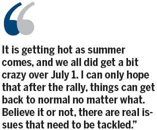 End the high, get back to work