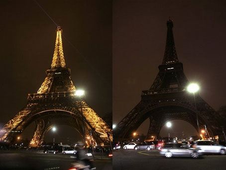 全球變暖權(quán)威報(bào)告發(fā)表 歐洲多處地標(biāo)熄燈5分鐘警示