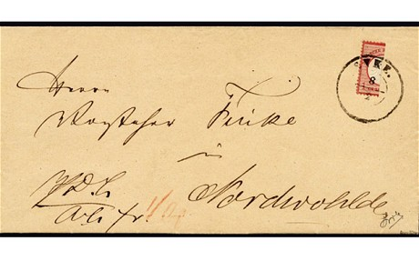 德半枚郵票拍出26萬(wàn)歐元 郵政史上罕見(jiàn)奇特之作