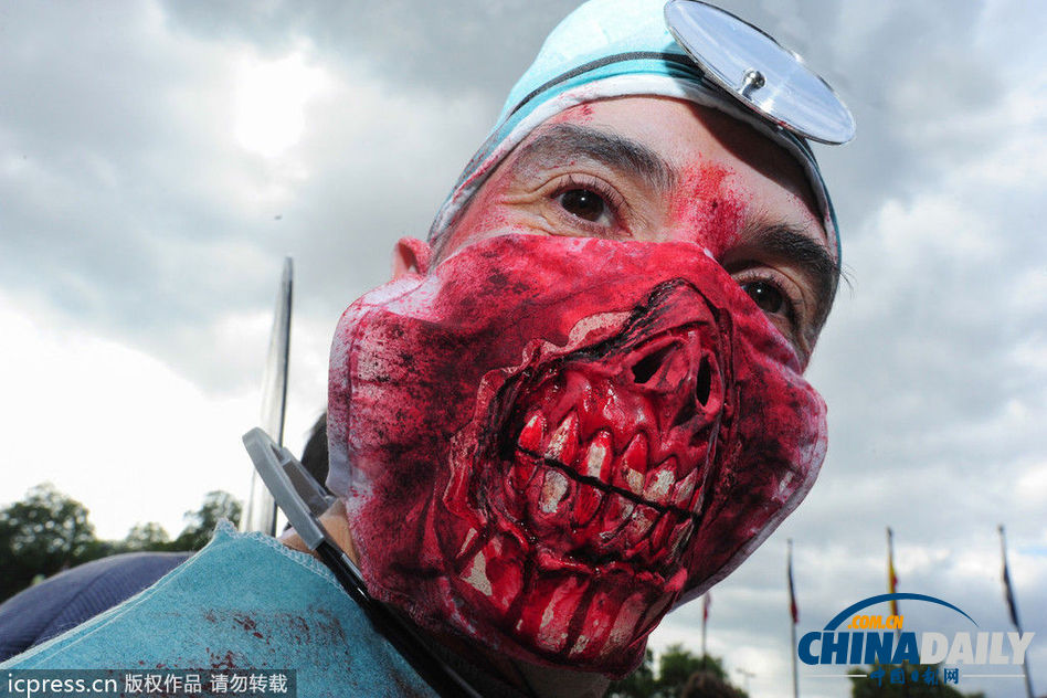 數(shù)千“僵尸”集體出街 英國倫敦變“鬼城”