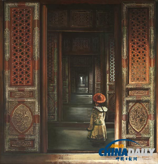 國(guó)家大劇院展紫禁城系列油畫“芳容”(圖)