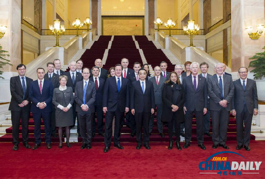 快訊：李克強與卡梅倫共同會見英國企業(yè)家代表