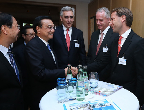 李克強(qiáng)會見德國工商界人士