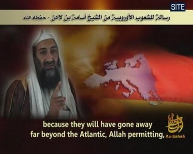 拉登再現(xiàn)聲要求歐洲撤軍 “基地”頻頻威脅德國大選