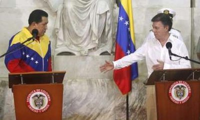 桑托斯與查韋斯會談 宣布哥、委兩國恢復外交關(guān)系