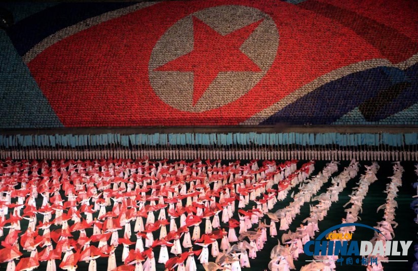 組圖：平壤舉行《阿里郎》表演 慶祝朝鮮戰(zhàn)爭結(jié)束60周年