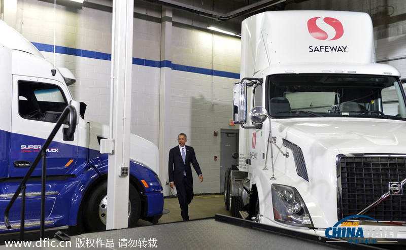 奧巴馬車庫演講 要求降低美國(guó)卡車油耗節(jié)約能源