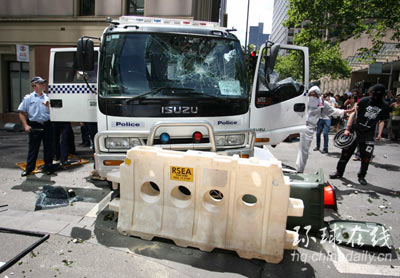 20國集團財長會議遭3000人抗議 警察受傷