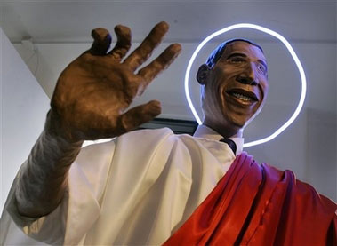 芝加哥學(xué)生創(chuàng)作耶穌塑像惹非議 只因用奧巴馬當(dāng)原型