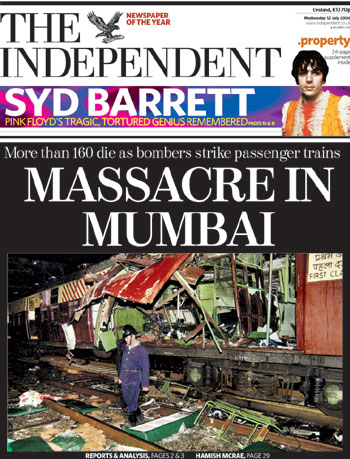 獨立報：10分鐘 8個炸彈 163條人命