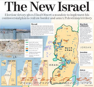 《獨立報》:新以色列——重劃西岸邊界