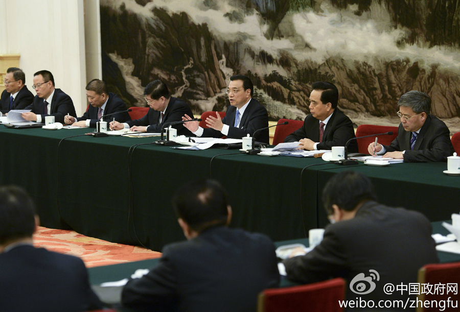 李克強(qiáng)參加山東代表團(tuán)審議