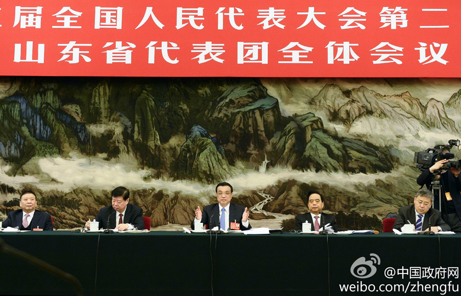 李克強參加山東代表團審議