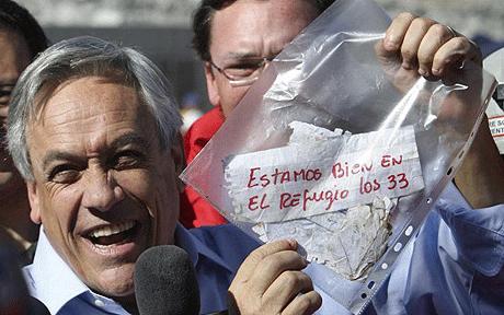 智利礦難救命紙條書寫者要求總統(tǒng)歸還