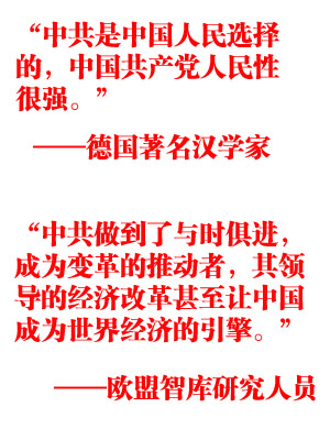 國際社會(huì)盛贊中共輝煌成就
